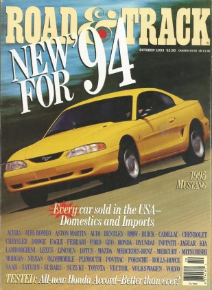 ROAD & TRACK 1993 OCT - PROST v SENNA, RX-7, NEW CARS